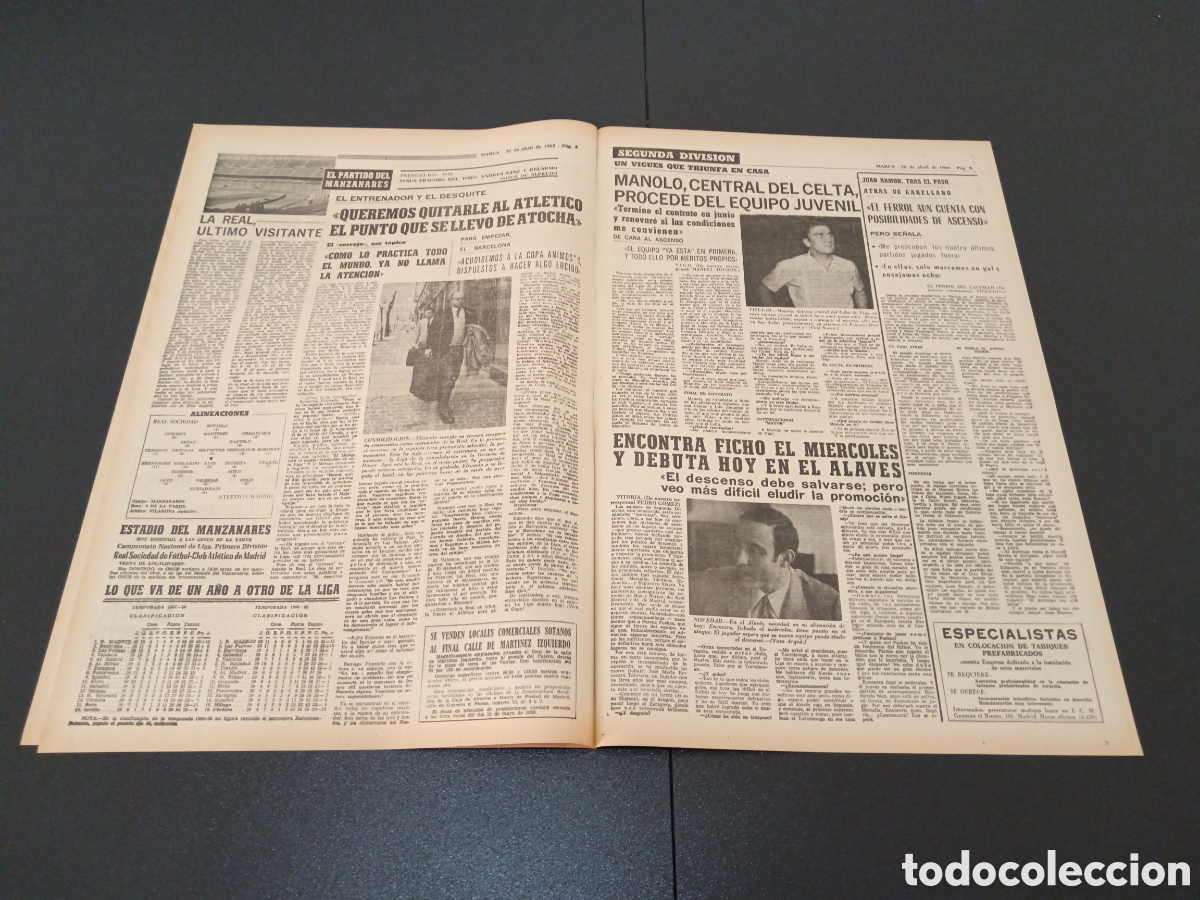 Coleccionismo deportivo: MARCA 20/04/1969 - Foto 3