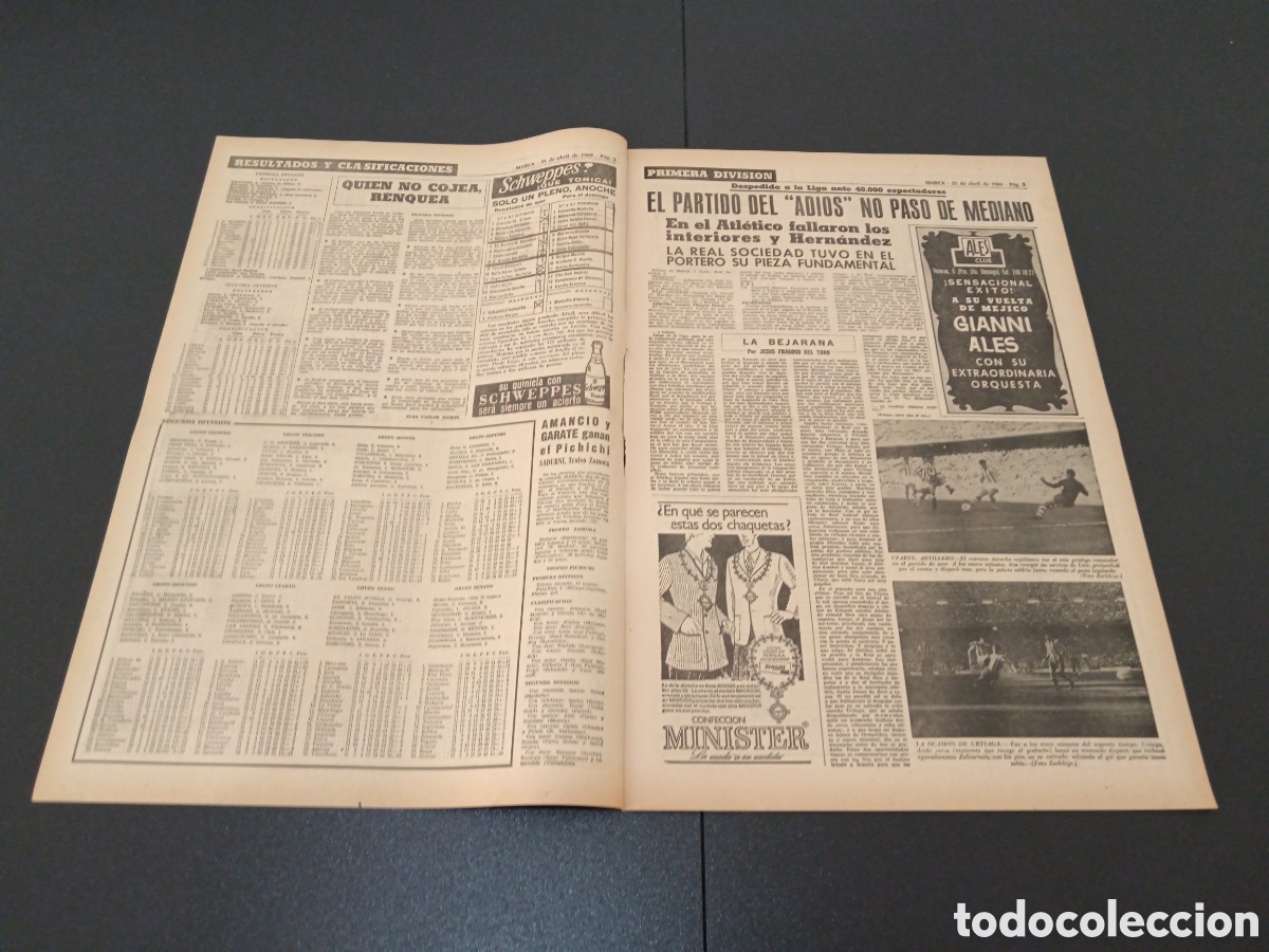 Coleccionismo deportivo: MARCA 21/04/1969 - Foto 2