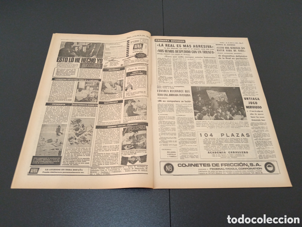 Coleccionismo deportivo: MARCA 21/04/1969 - Foto 3