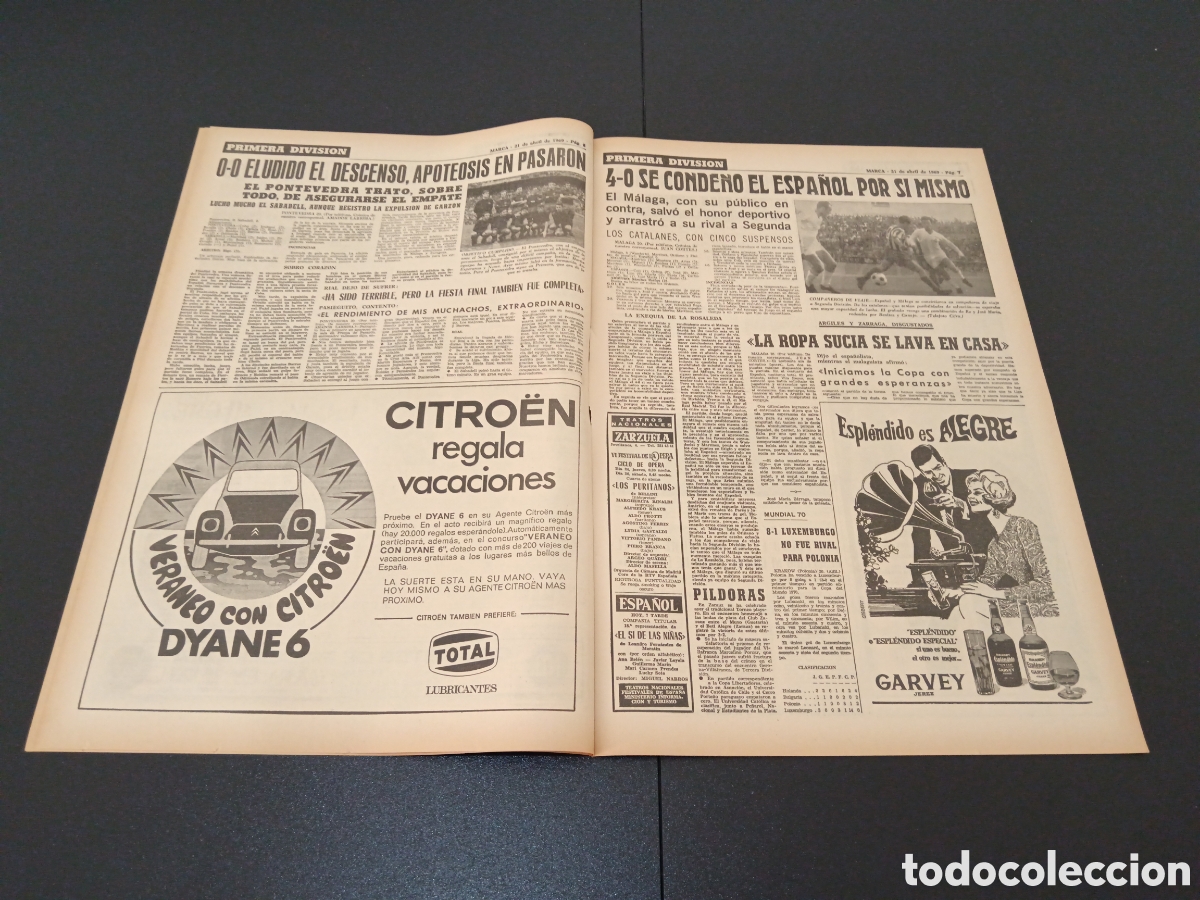 Coleccionismo deportivo: MARCA 21/04/1969 - Foto 4