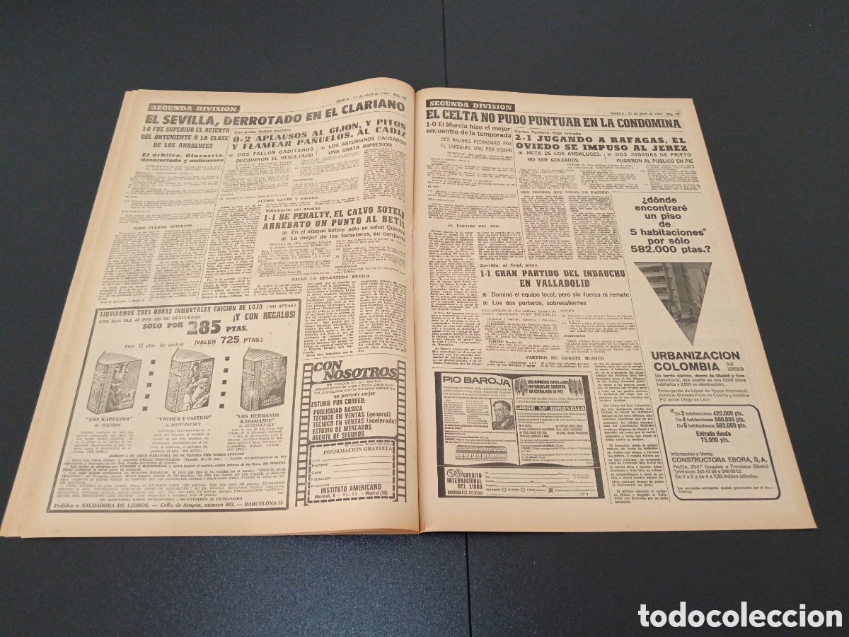 Coleccionismo deportivo: MARCA 21/04/1969 - Foto 9