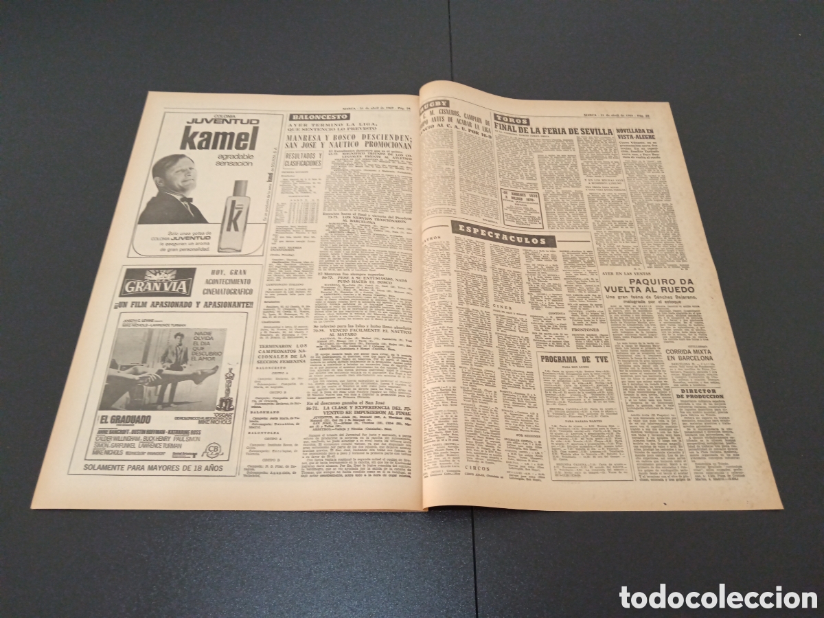 Coleccionismo deportivo: MARCA 21/04/1969 - Foto 11