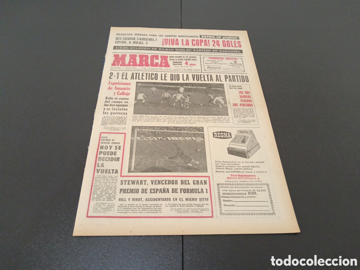 Coleccionismo deportivo: MARCA 05/05/1969 - Foto 1