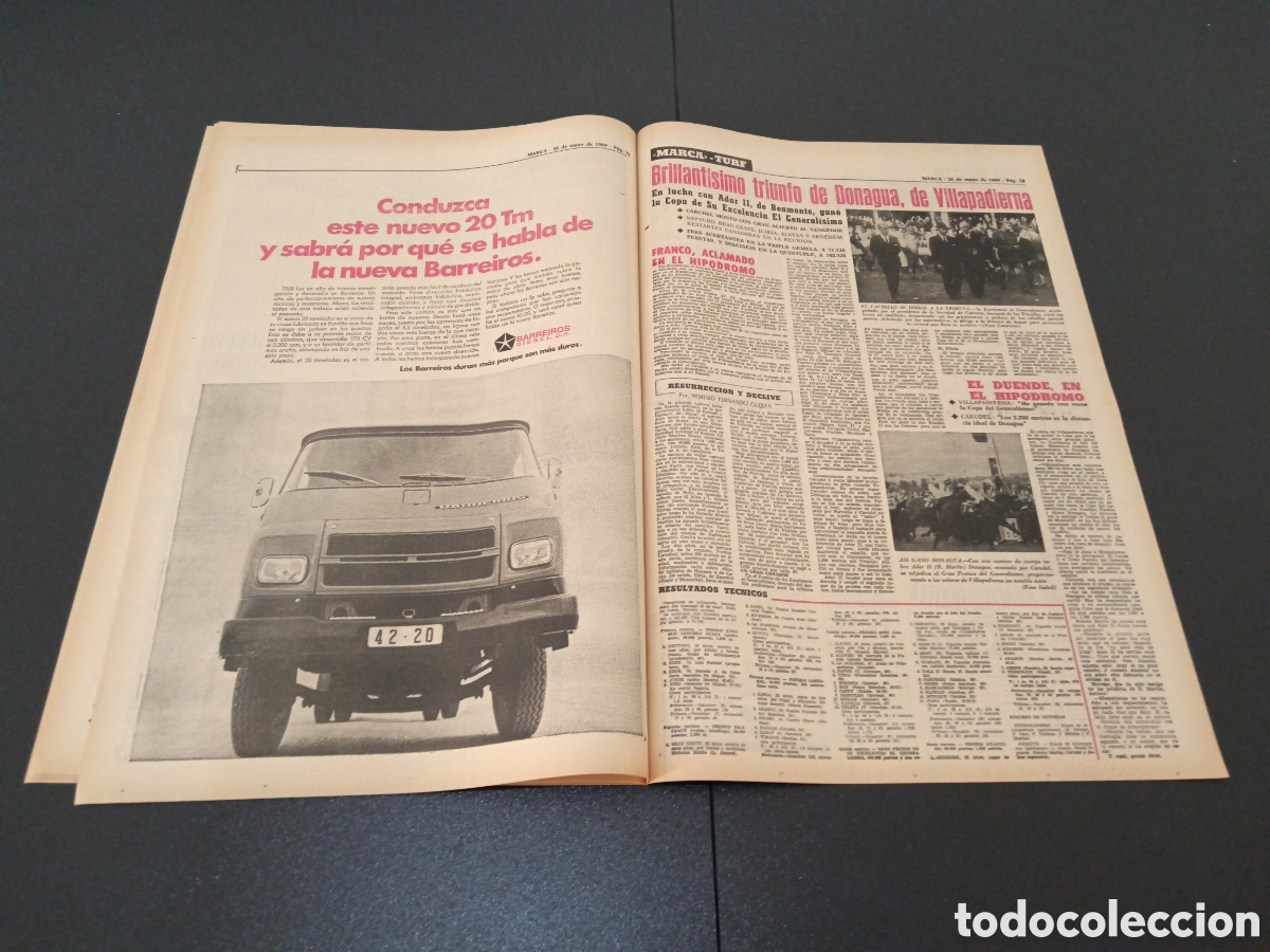 Coleccionismo deportivo: MARCA 26/05/1969 - Foto 7