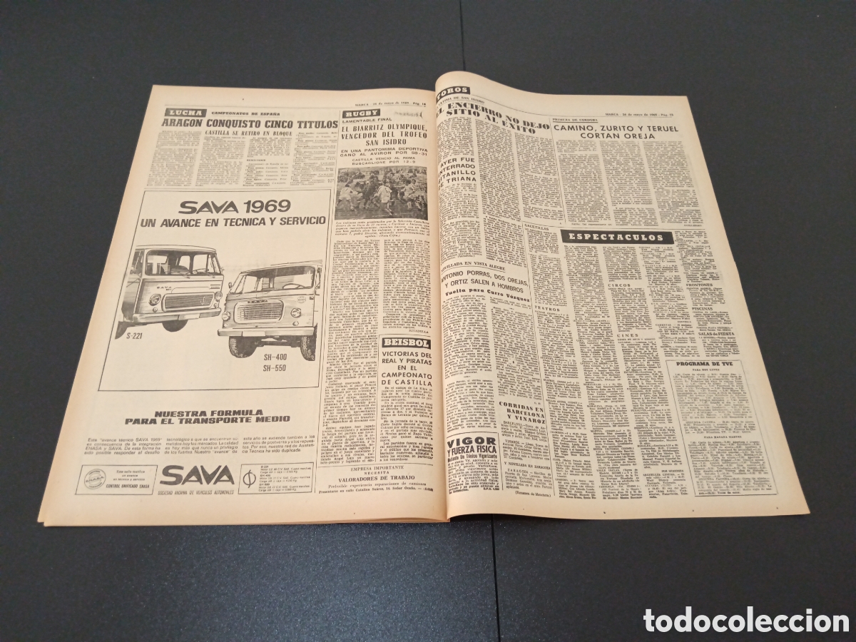 Coleccionismo deportivo: MARCA 26/05/1969 - Foto 10
