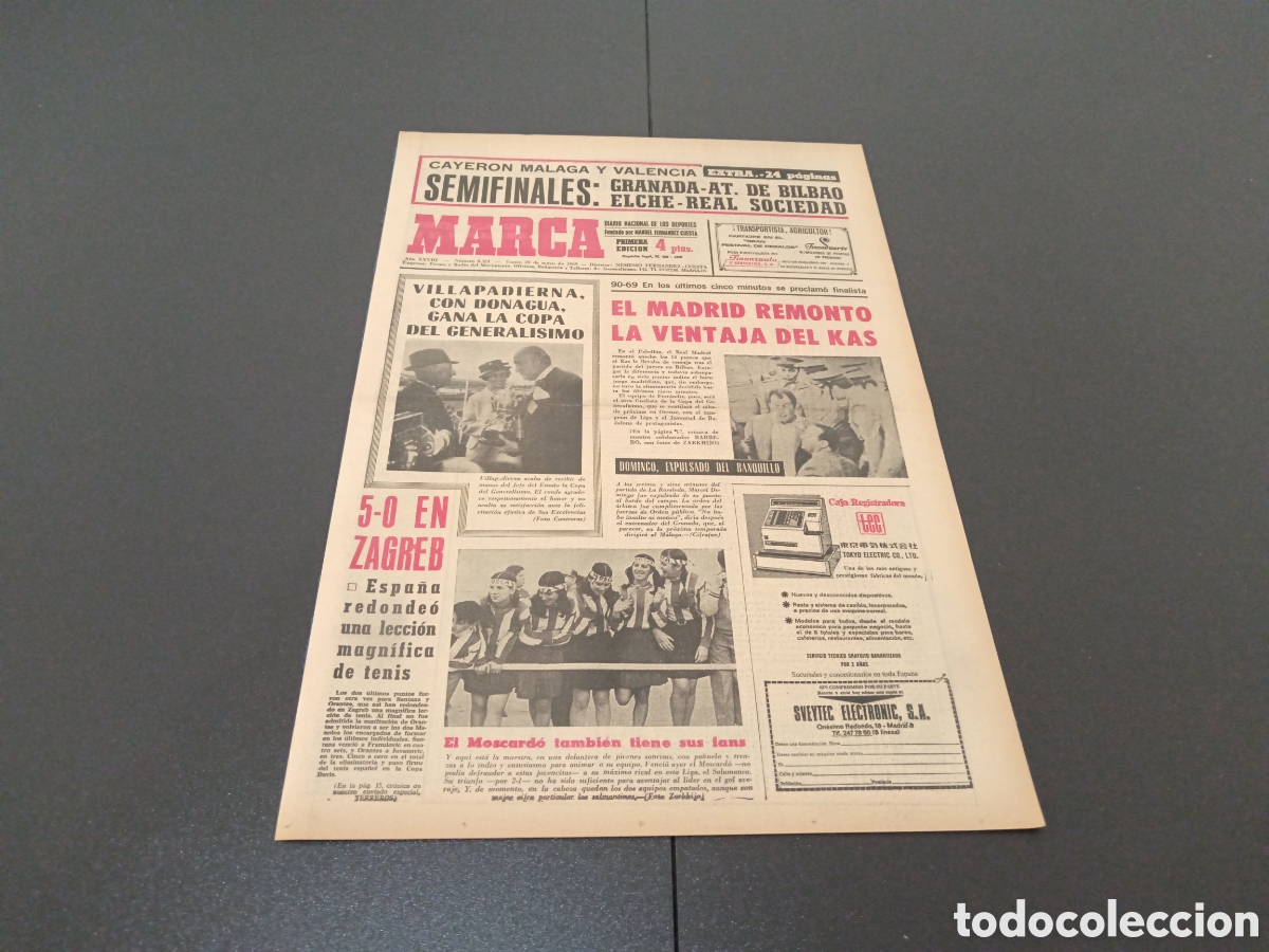 Coleccionismo deportivo: MARCA 26/05/1969 - Foto 1