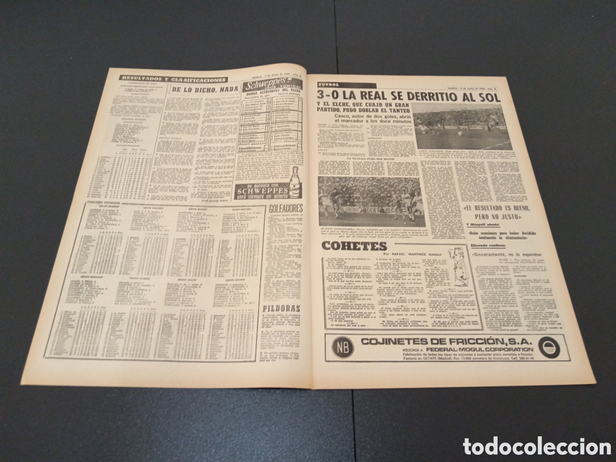 Coleccionismo deportivo: MARCA 02/06/1969 - Foto 2