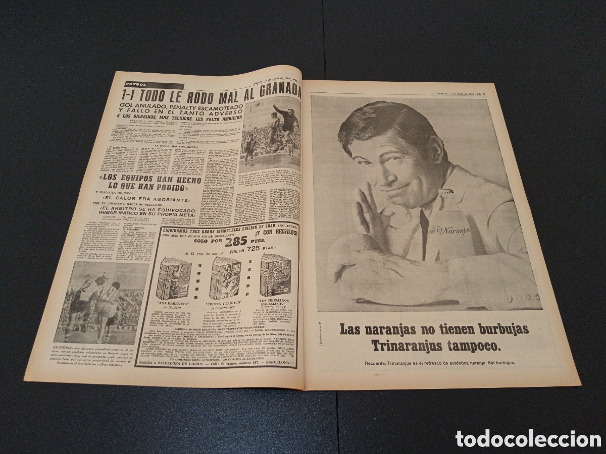 Coleccionismo deportivo: MARCA 02/06/1969 - Foto 3