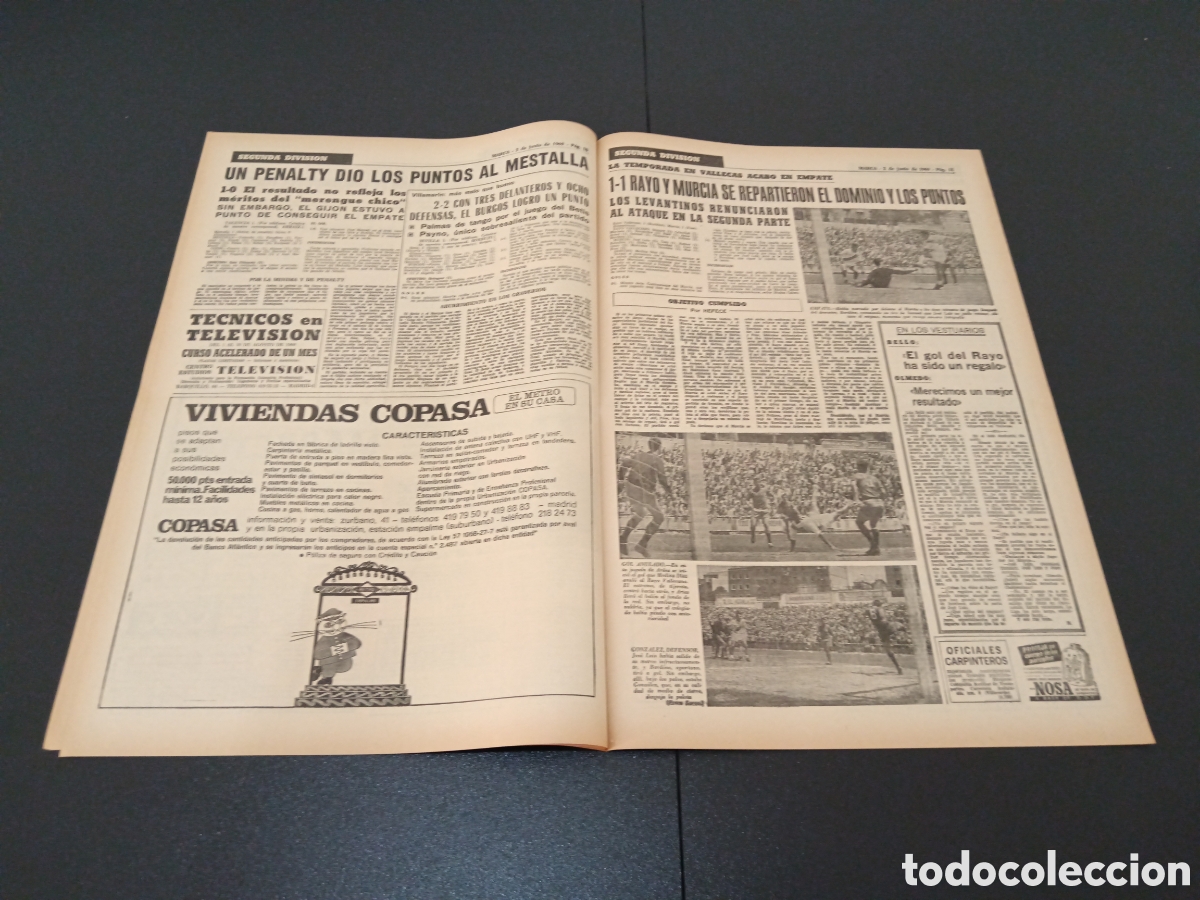 Coleccionismo deportivo: MARCA 02/06/1969 - Foto 6