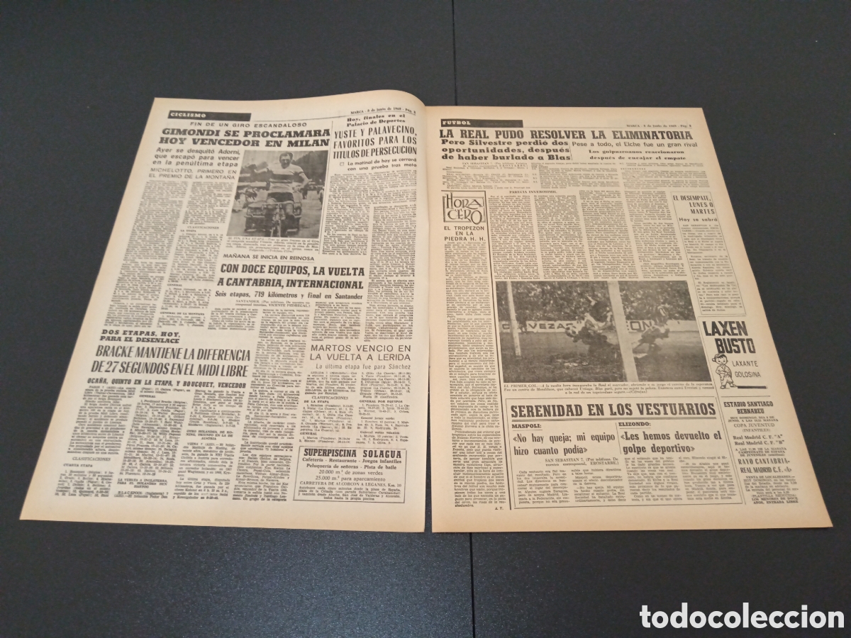 Coleccionismo deportivo: MARCA 08/07/1969 - Foto 2
