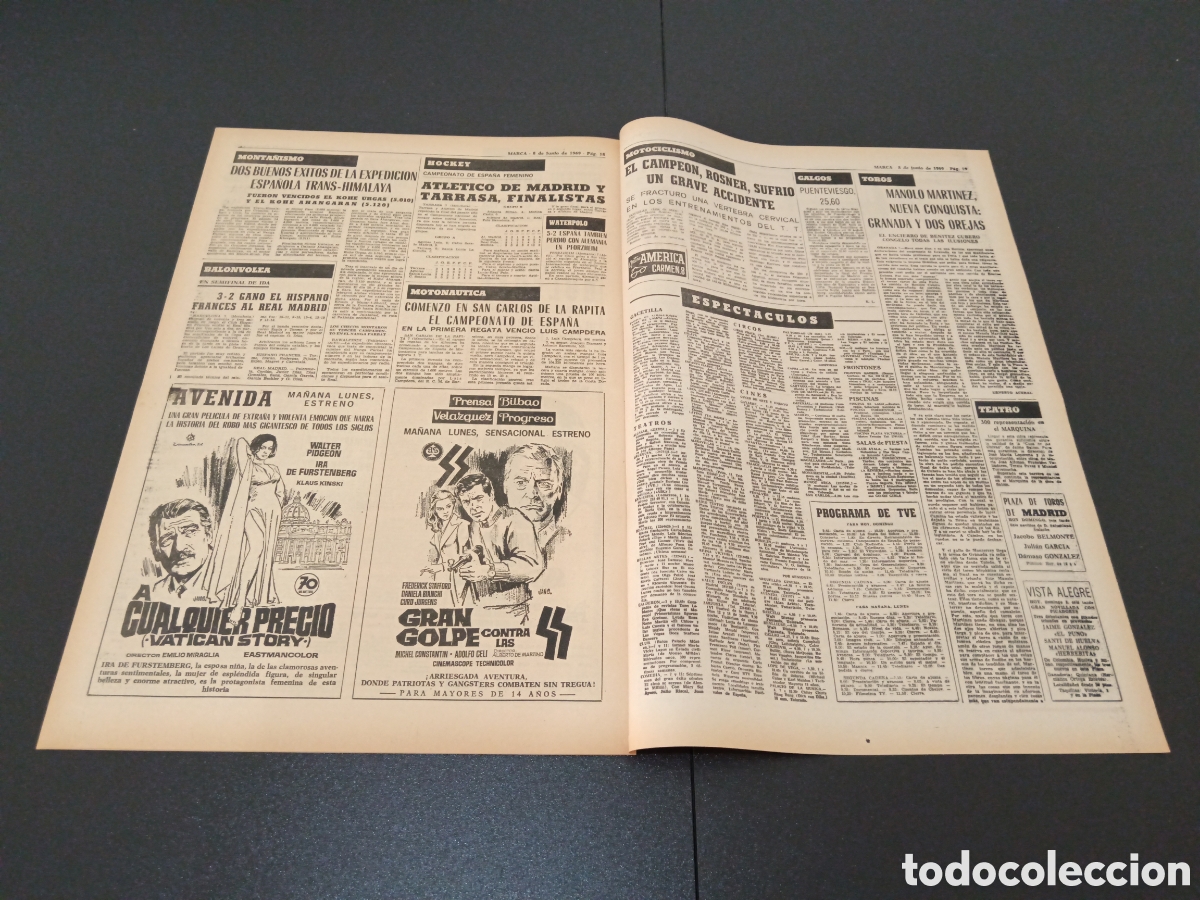 Coleccionismo deportivo: MARCA 08/07/1969 - Foto 9