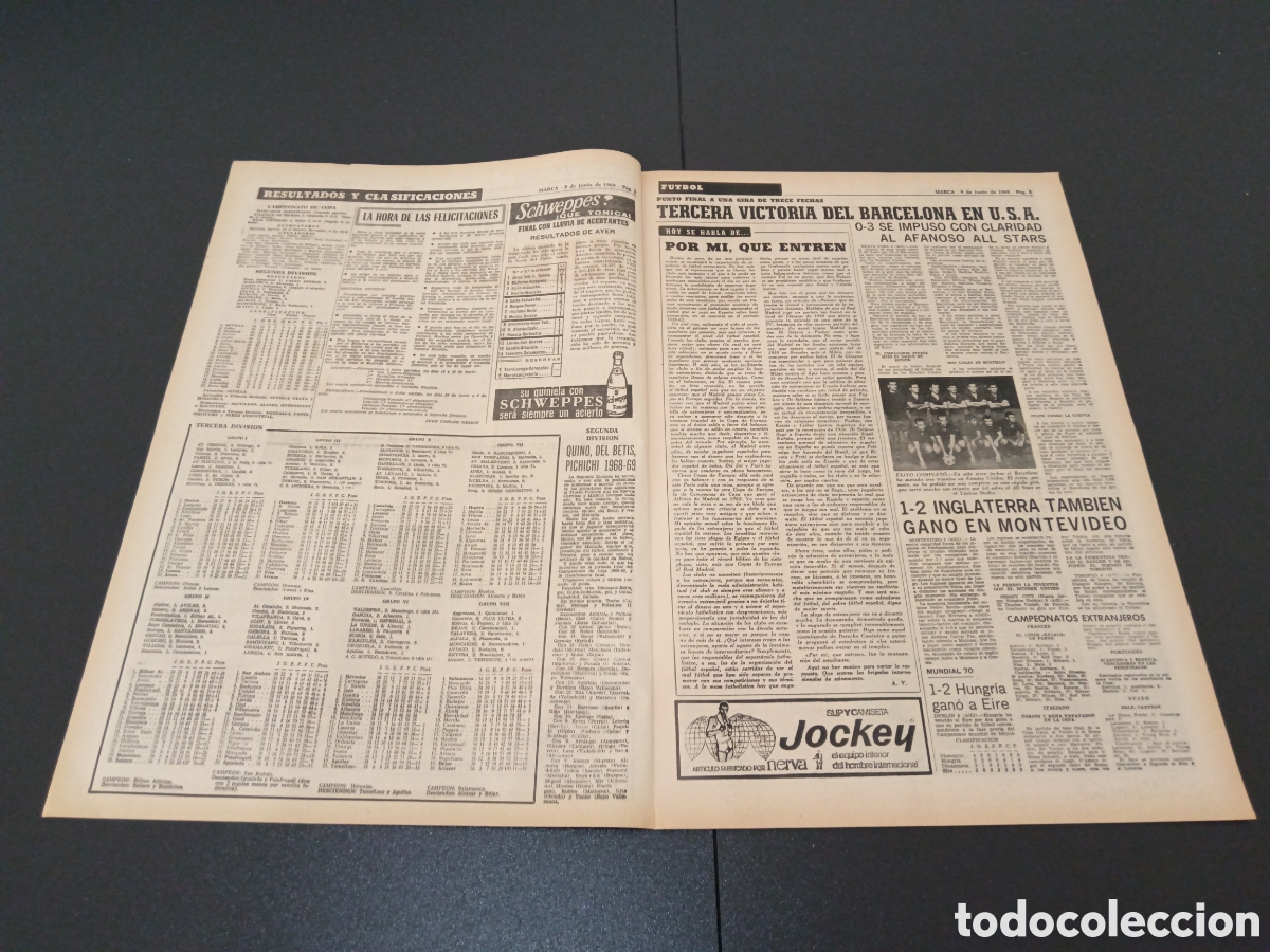 Coleccionismo deportivo: MARCA 09/06/1969 - Foto 2