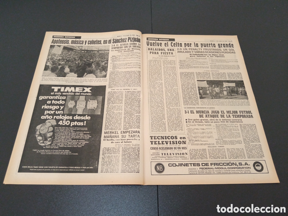 Coleccionismo deportivo: MARCA 09/06/1969 - Foto 3