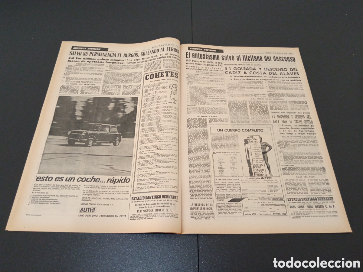 Coleccionismo deportivo: MARCA 09/06/1969 - Foto 5
