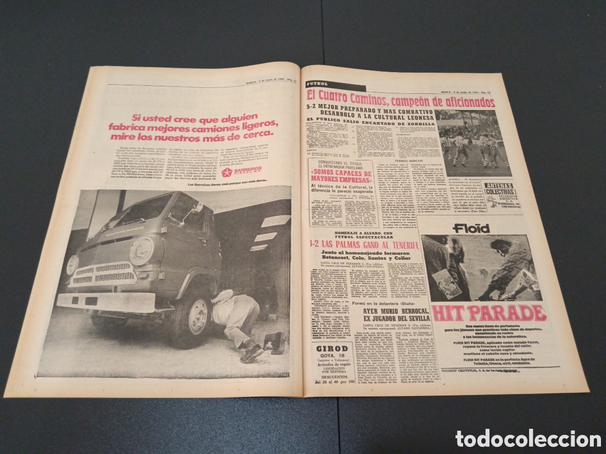 Coleccionismo deportivo: MARCA 09/06/1969 - Foto 7