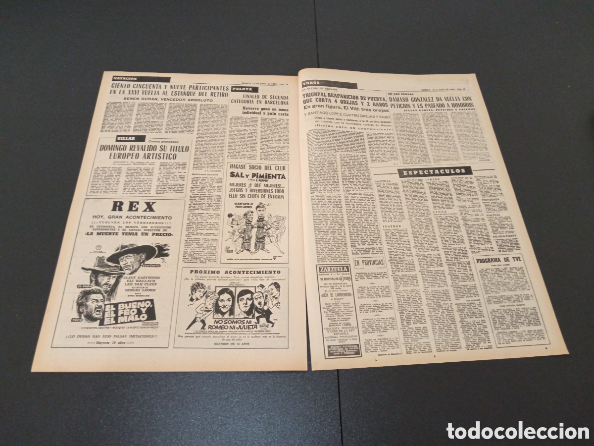 Coleccionismo deportivo: MARCA 09/06/1969 - Foto 11
