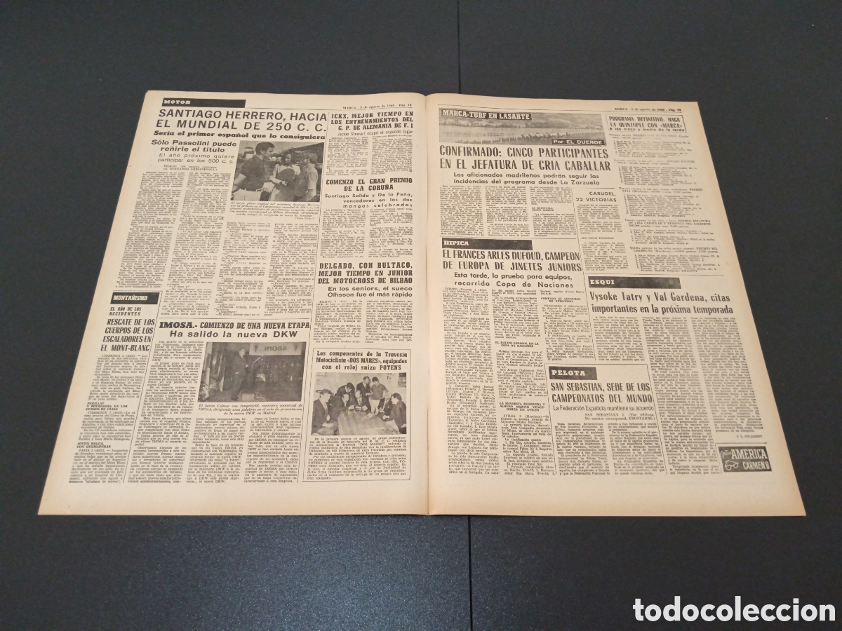 Coleccionismo deportivo: MARCA 03/08/1969 - Foto 3