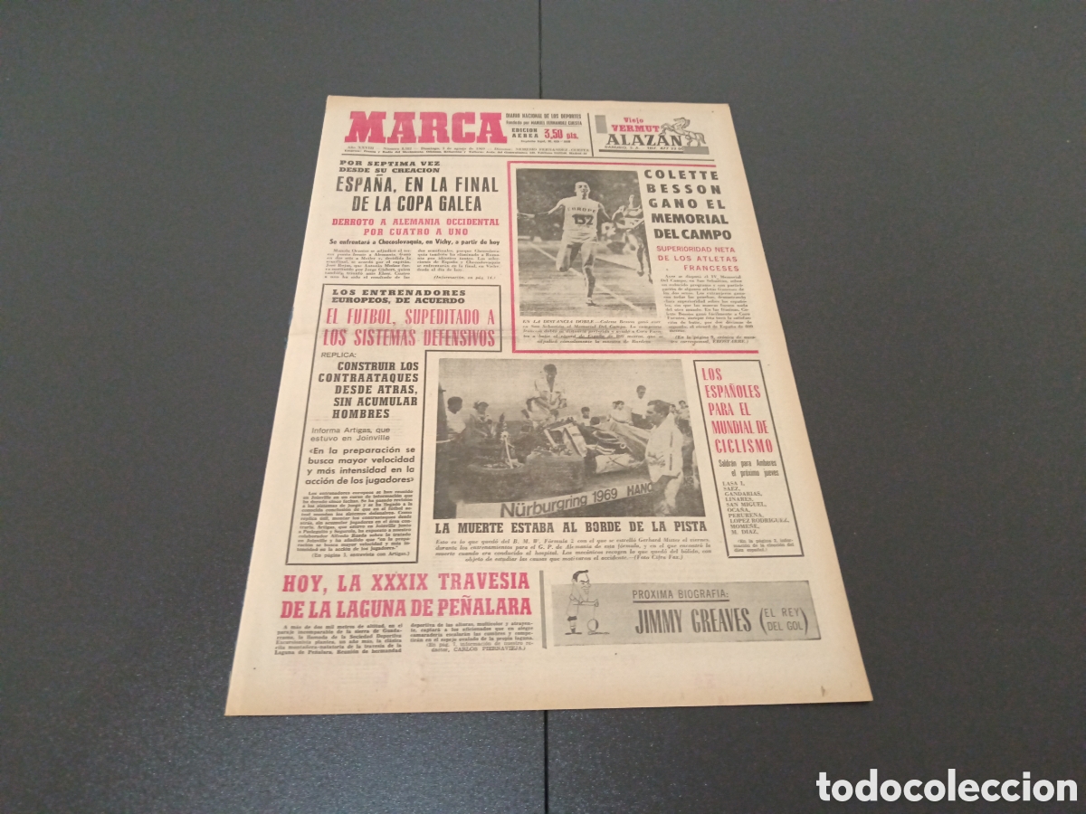 Coleccionismo deportivo: MARCA 03/08/1969 - Foto 1