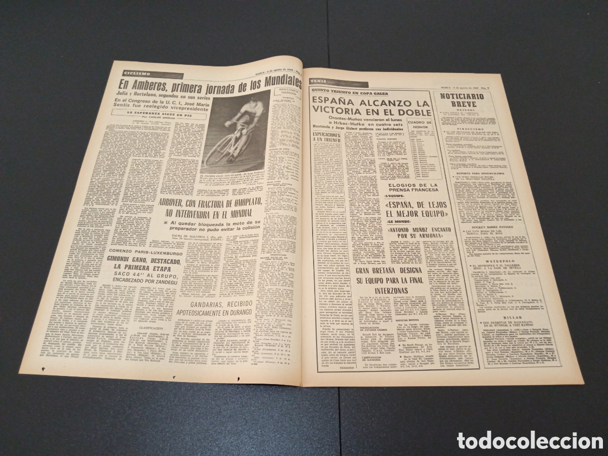 Coleccionismo deportivo: MARCA 06/08/1969 - Foto 2