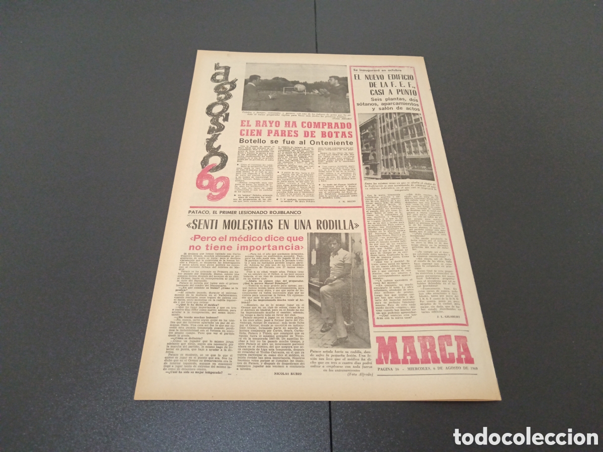 Coleccionismo deportivo: MARCA 06/08/1969 - Foto 4