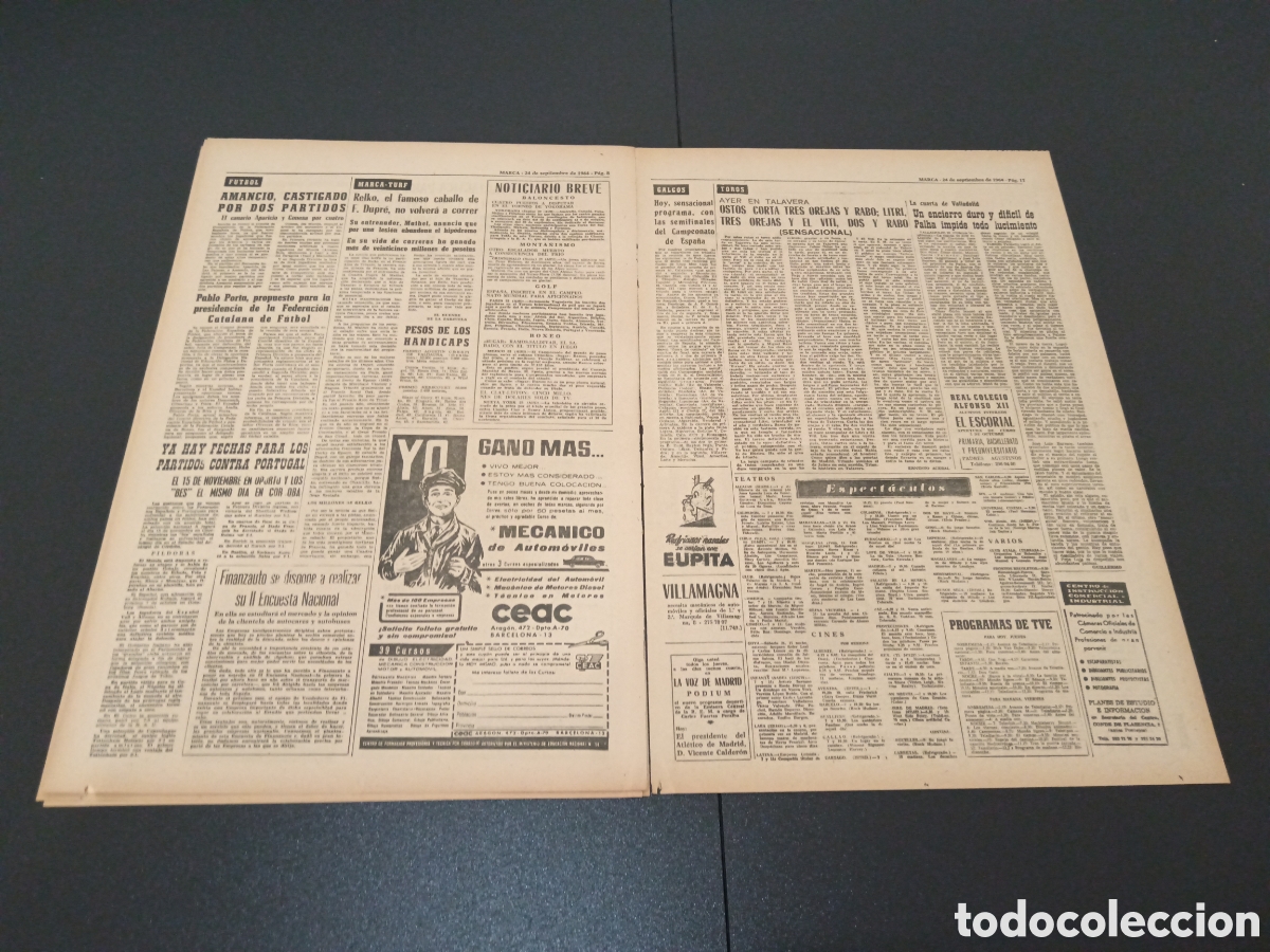 Coleccionismo deportivo: MARCA 24/09/1964 - Foto 5