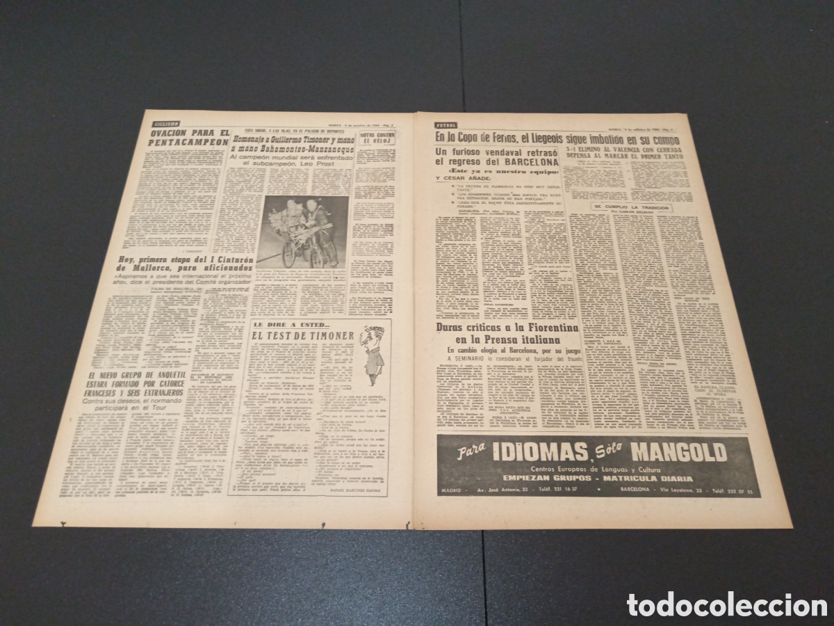 Coleccionismo deportivo: MARCA 09/10/1964 - Foto 2