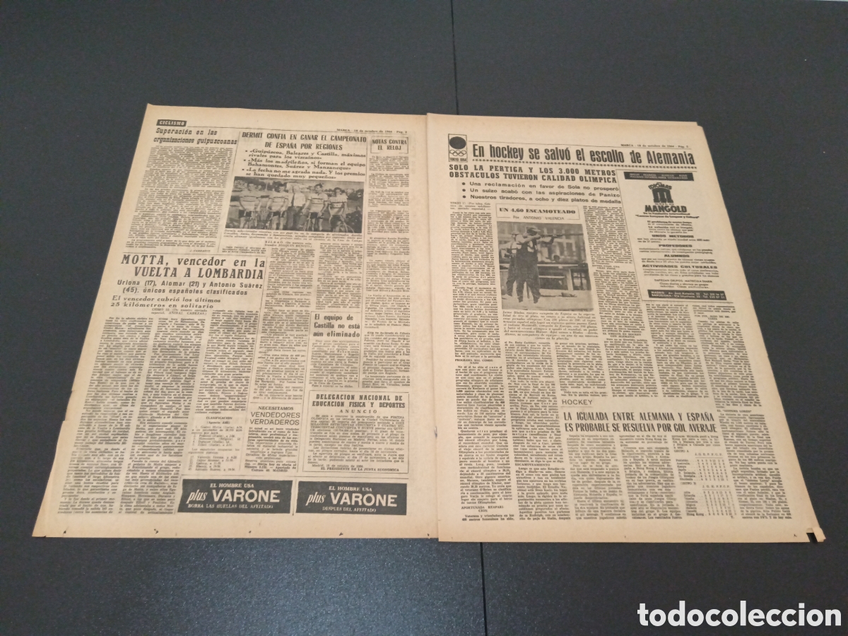 Coleccionismo deportivo: MARCA 18/10/1964 - Foto 2