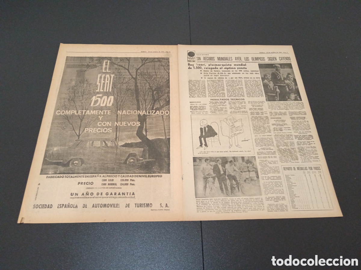 Coleccionismo deportivo: MARCA 18/10/1964 - Foto 3