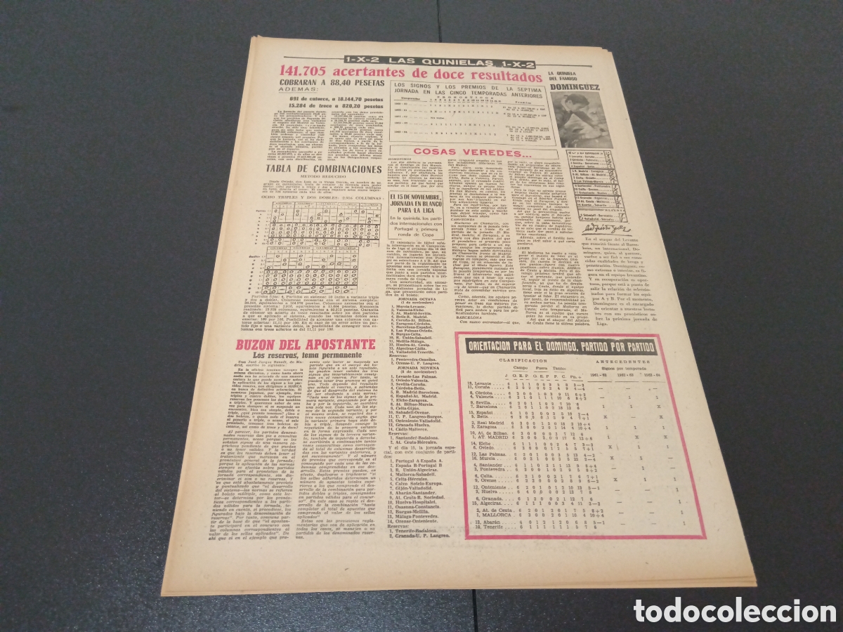Coleccionismo deportivo: MARCA 21/10/1964 - Foto 6