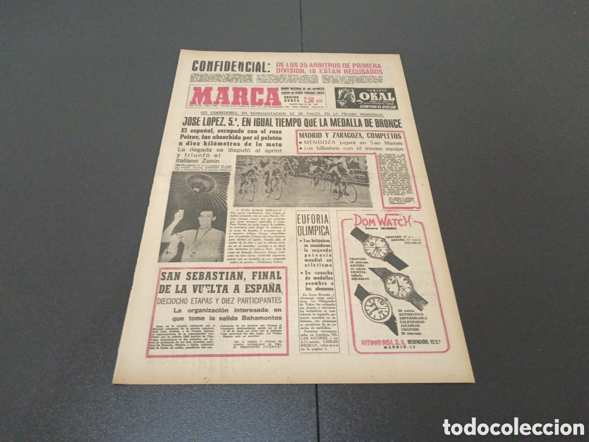 Coleccionismo deportivo: MARCA 23/10/1964 - Foto 1