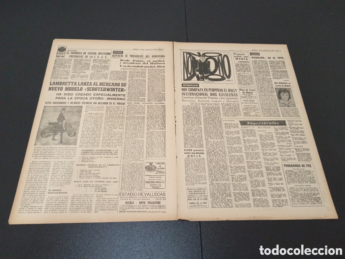 Coleccionismo deportivo: MARCA 24/10/1964 - Foto 4