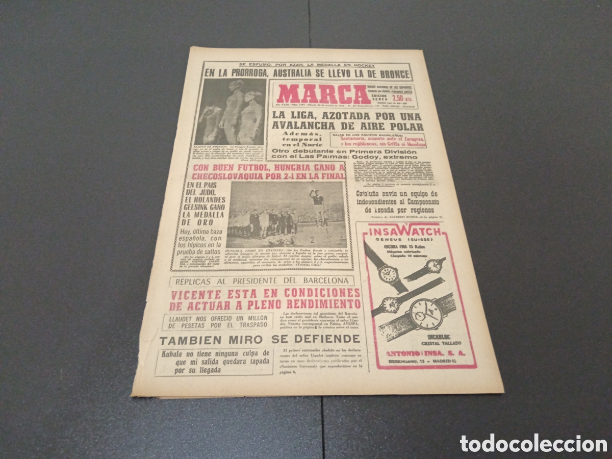 Coleccionismo deportivo: MARCA 24/10/1964 - Foto 1
