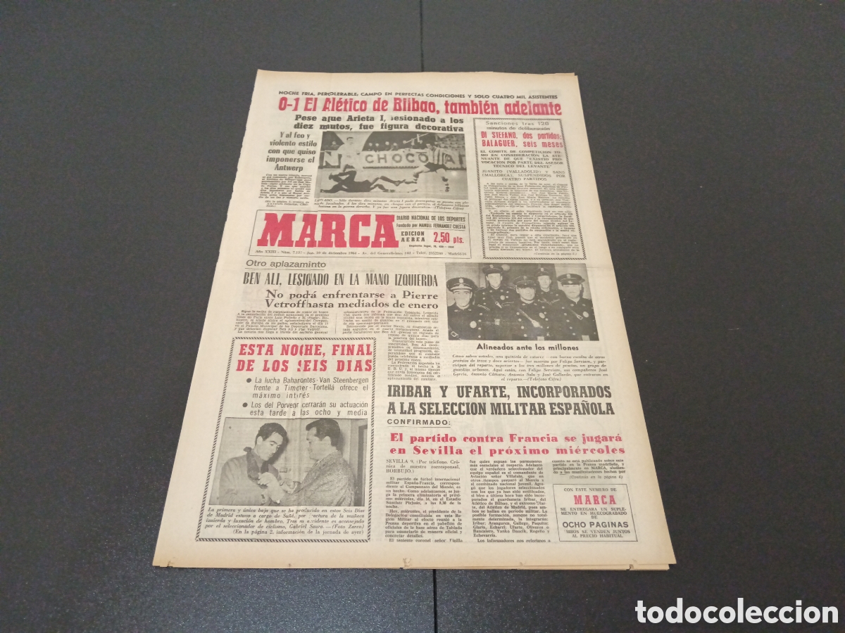 Coleccionismo deportivo: MARCA 10/12/1964 - Foto 1