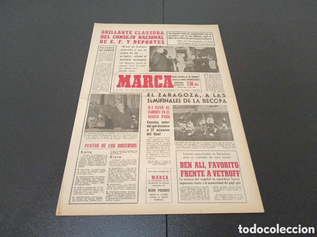 Coleccionismo deportivo: MARCA 04/02/1965 - Foto 1
