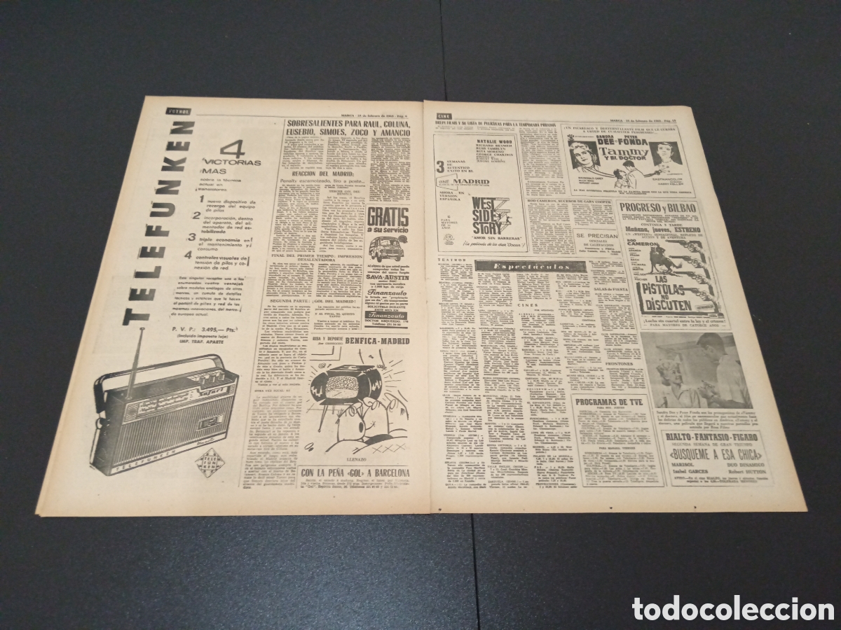 Coleccionismo deportivo: MARCA 25/02/1965 - Foto 4