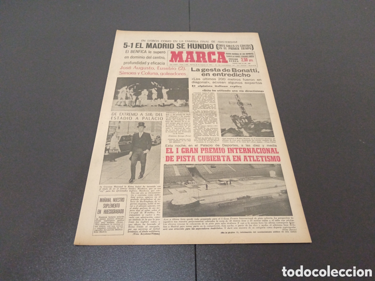 Coleccionismo deportivo: MARCA 25/02/1965 - Foto 1
