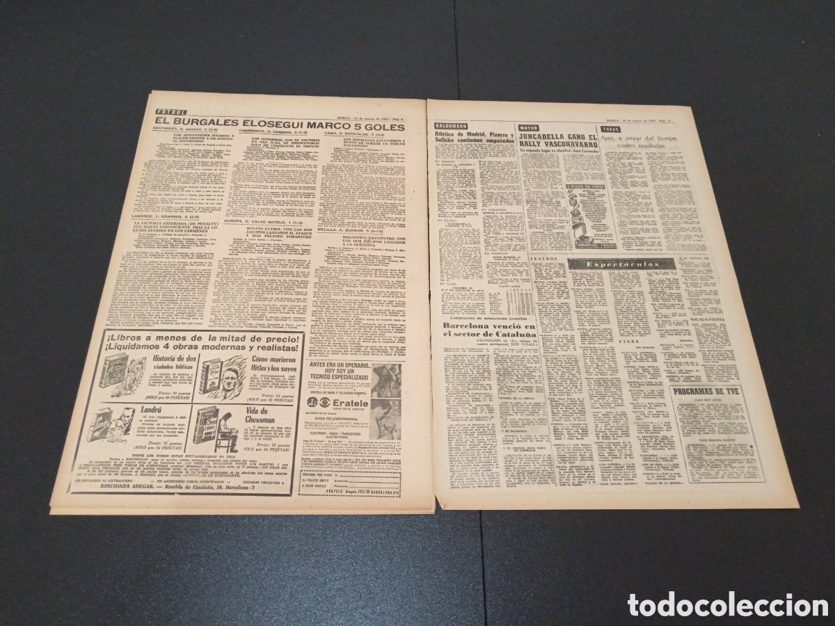 Coleccionismo deportivo: MARCA 15/03/1965 - Foto 4