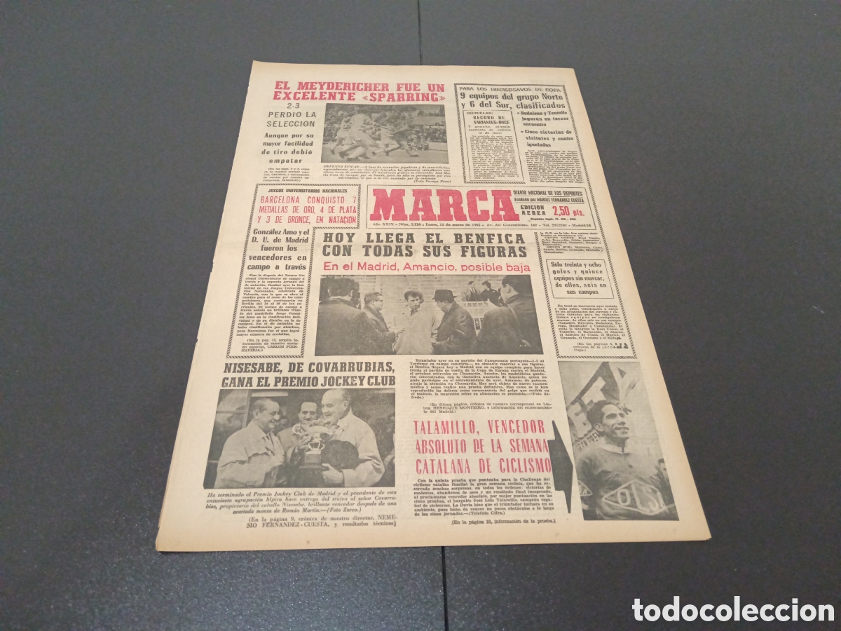 Coleccionismo deportivo: MARCA 15/03/1965 - Foto 1