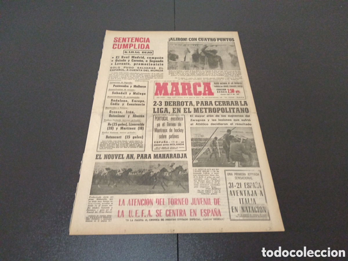Coleccionismo deportivo: MARCA 19/04/1965 - Foto 1