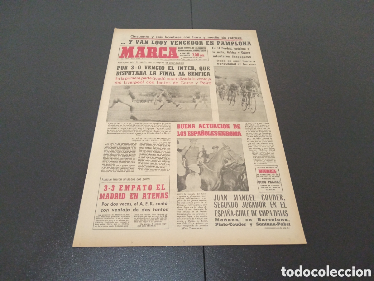 Coleccionismo deportivo: MARCA 13/05/1965 - Foto 1