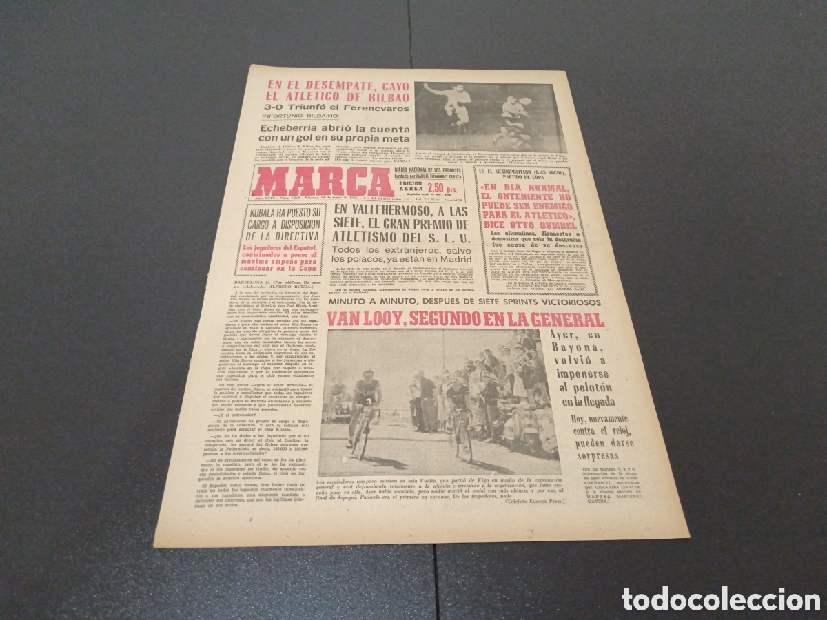 Coleccionismo deportivo: MARCA 14/05/1965 - Foto 1