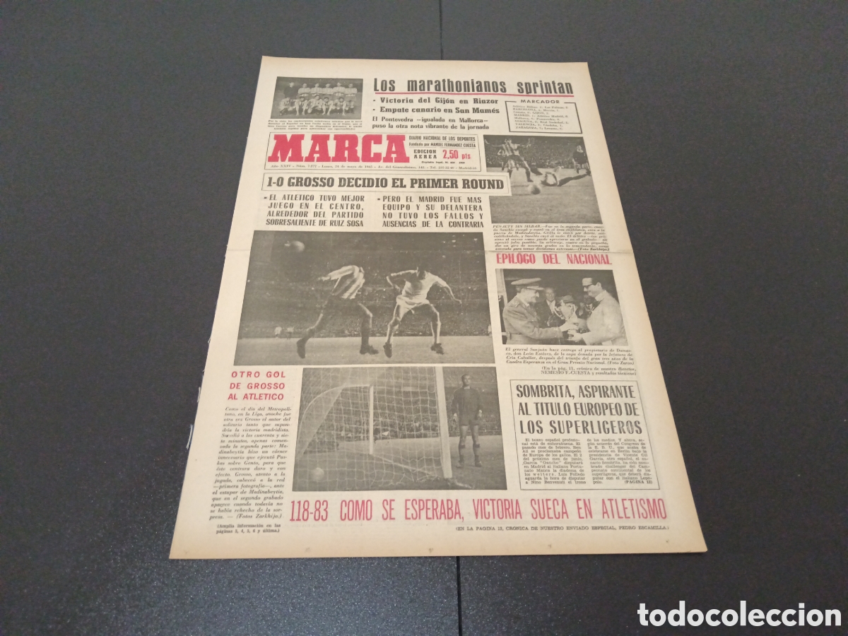 Coleccionismo deportivo: MARCA 24/05/1965 - Foto 1