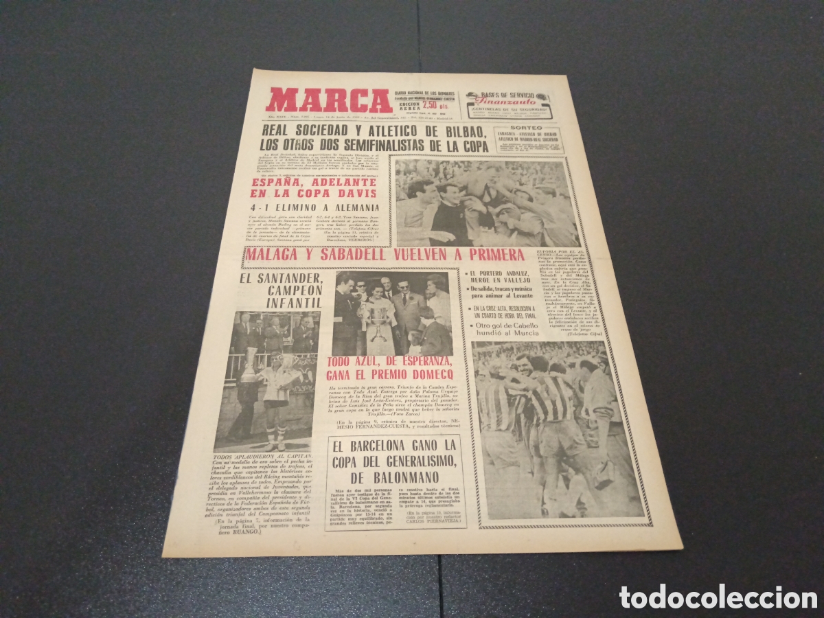Coleccionismo deportivo: MARCA 14/06/1965 - Foto 1