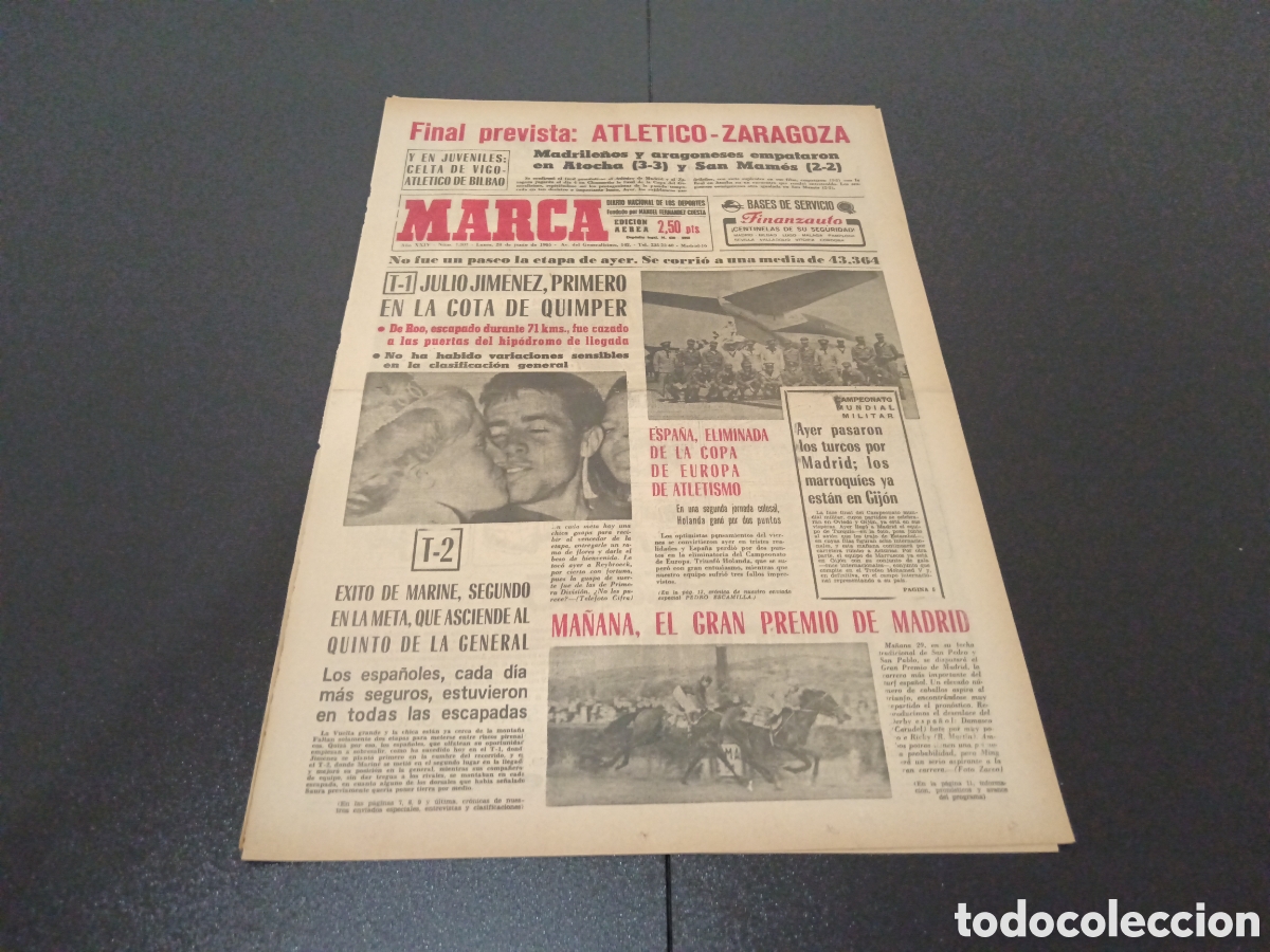 Coleccionismo deportivo: MARCA 28/06/1965 - Foto 1