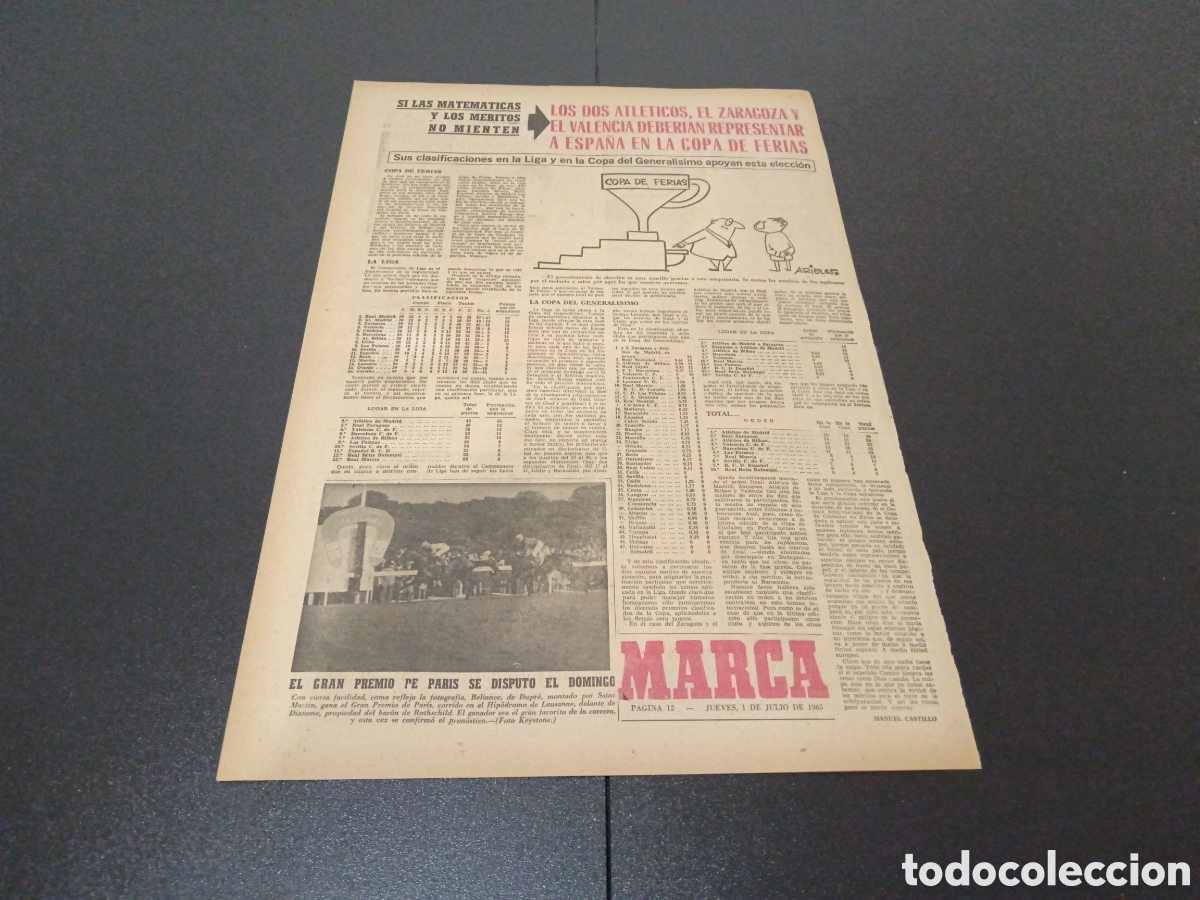 Coleccionismo deportivo: MARCA 01/07/1965 - Foto 5