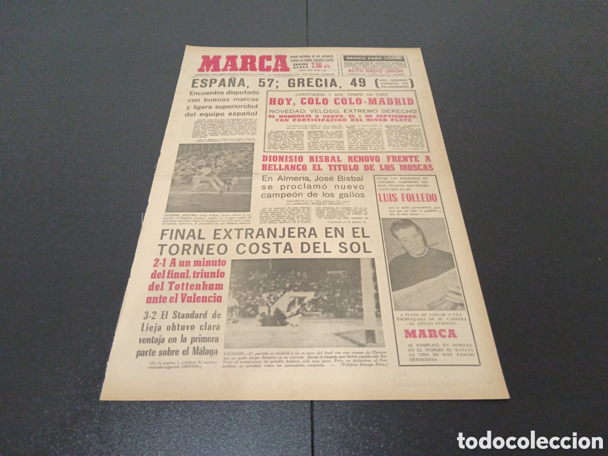 Coleccionismo deportivo: MARCA 15/08/1965 - Foto 1
