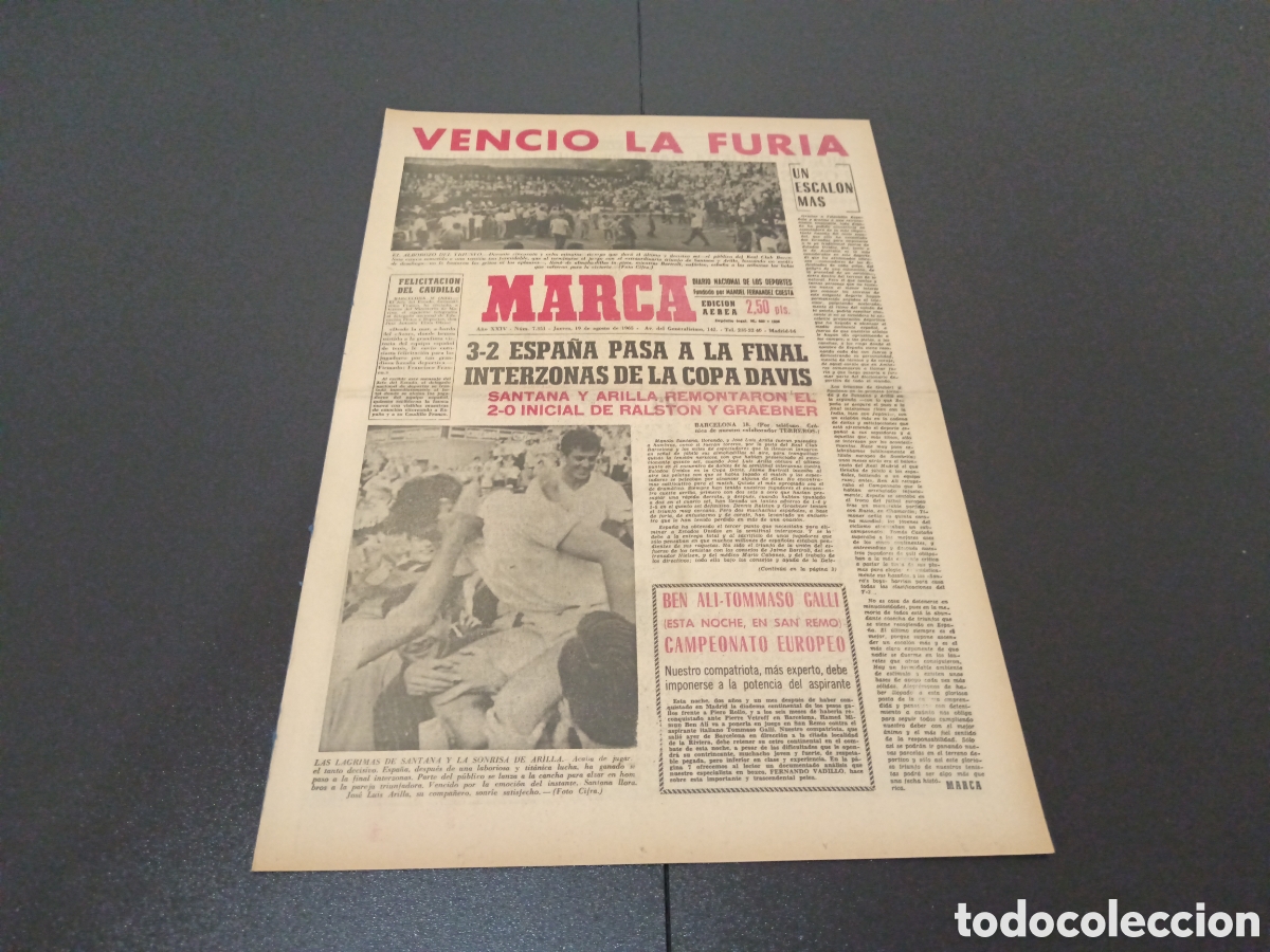 Coleccionismo deportivo: MARCA 19/08/1965 - Foto 1