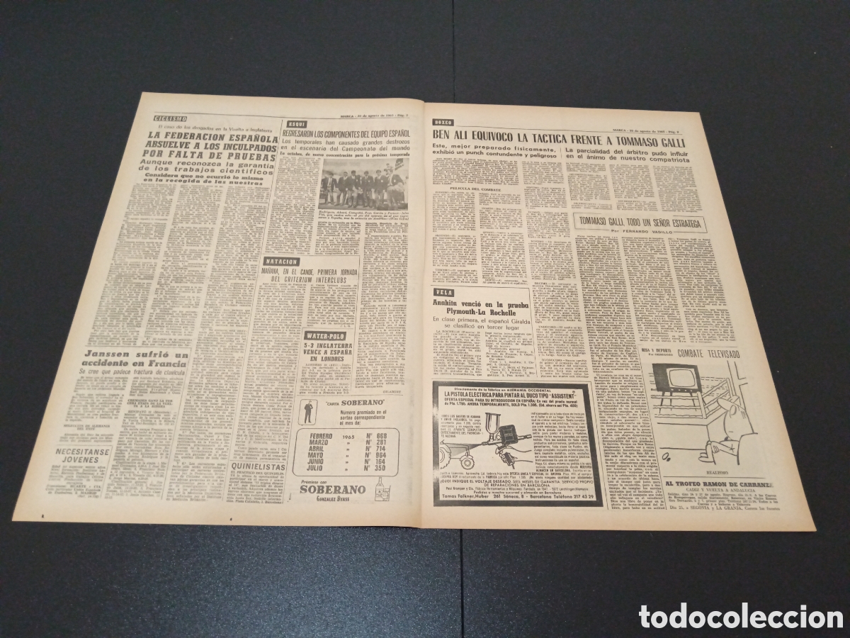 Coleccionismo deportivo: MARCA 20/08/1965 - Foto 2