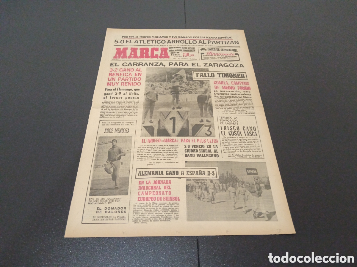 Coleccionismo deportivo: MARCA 30/08/1965 - Foto 1