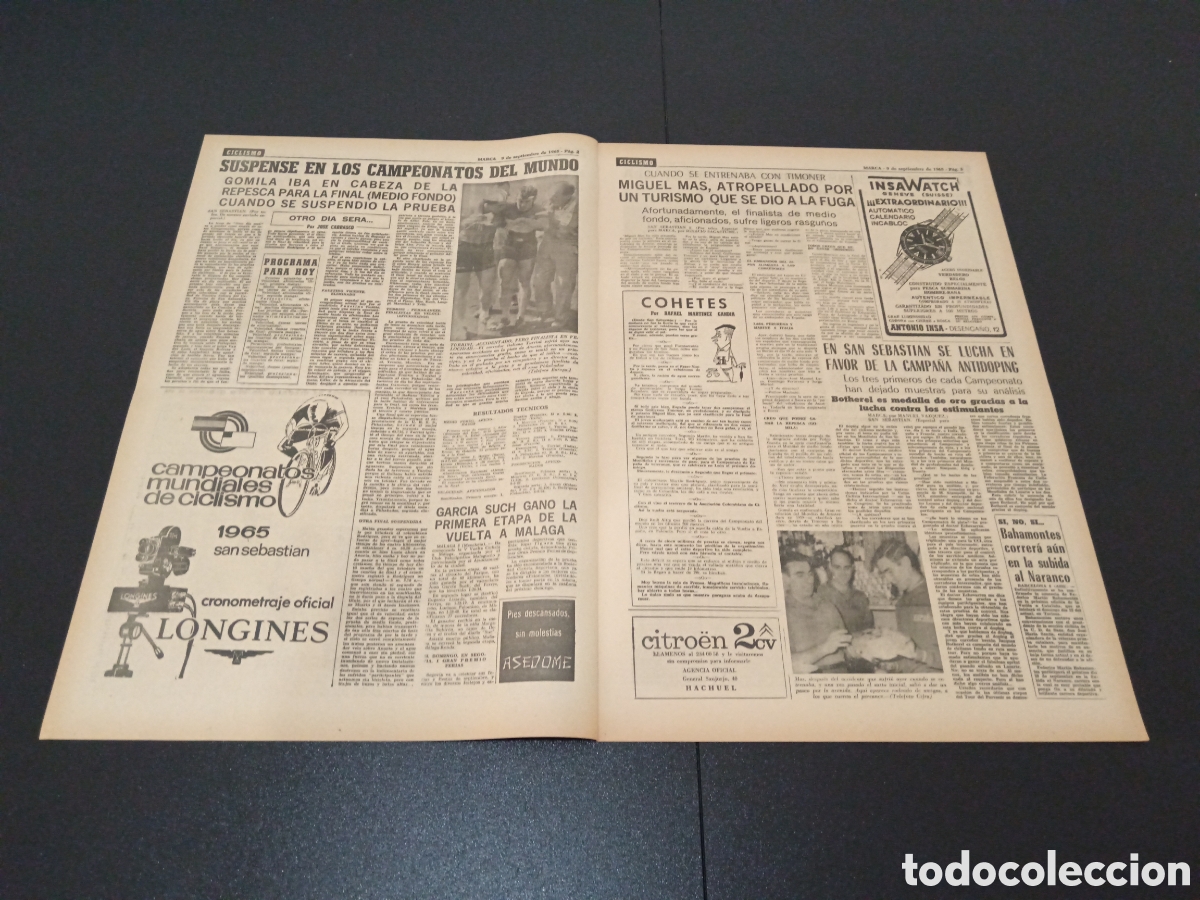 Coleccionismo deportivo: MARCA 09/09/1965 - Foto 2